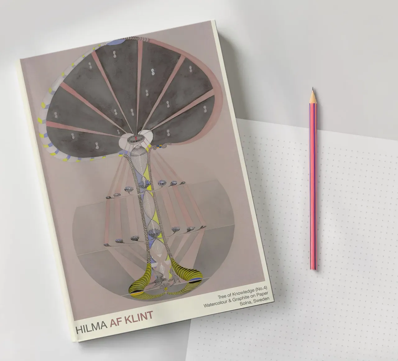 Hilma af Klint "Albero della conoscenza n. 4" Radici astratte diario da homdeco