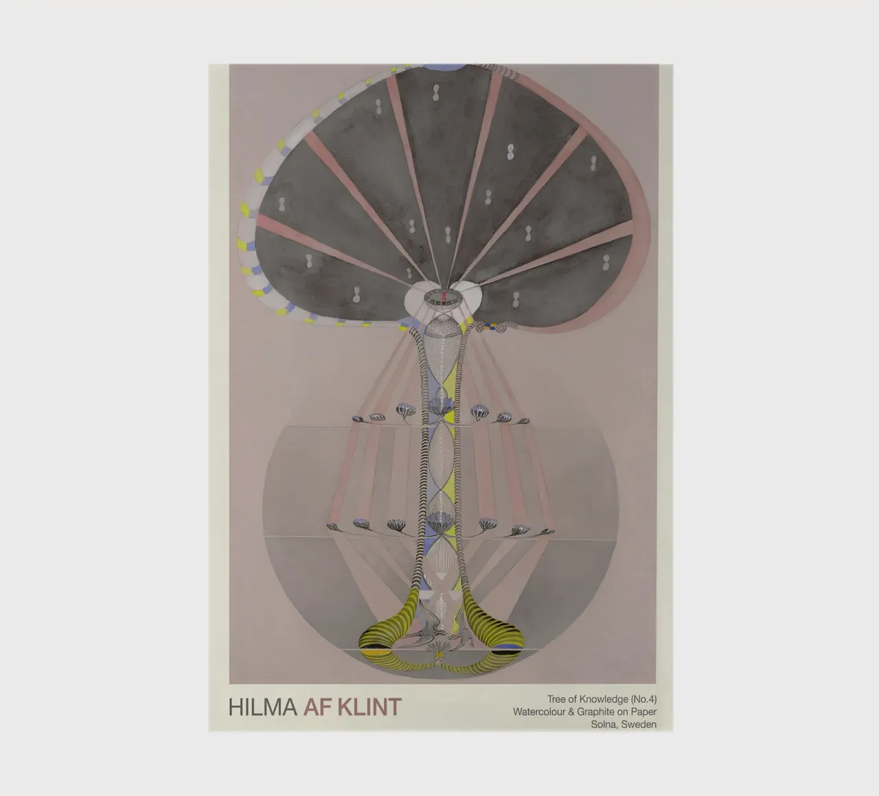 Hilma af Klint "Albero della conoscenza n. 4" Radici astratte diario da homdeco
