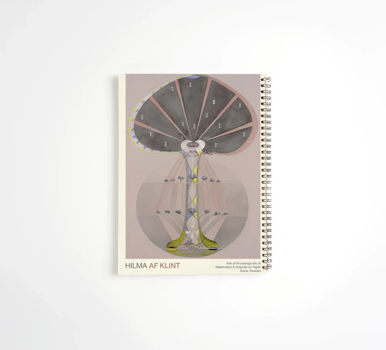 Hilma af Klint "Tree of Knowledge No. 4" Abstract Rooted spiral notebook by homdeco