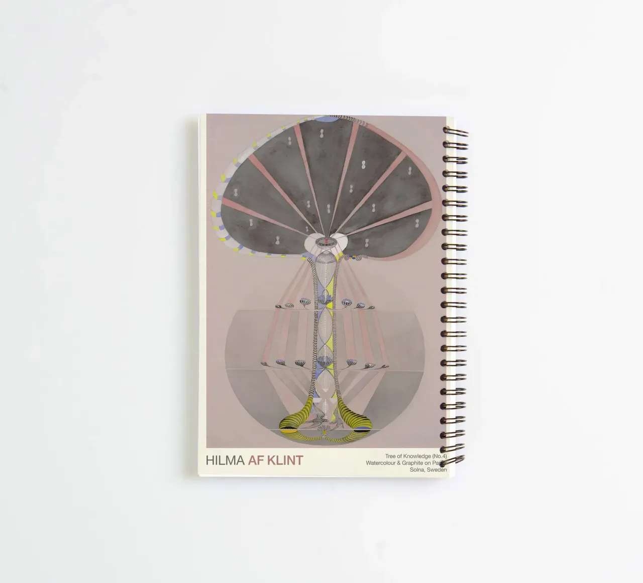 Hilma af Klint "Tree of Knowledge No. 4" Abstract Rooted spiral notebook by homdeco