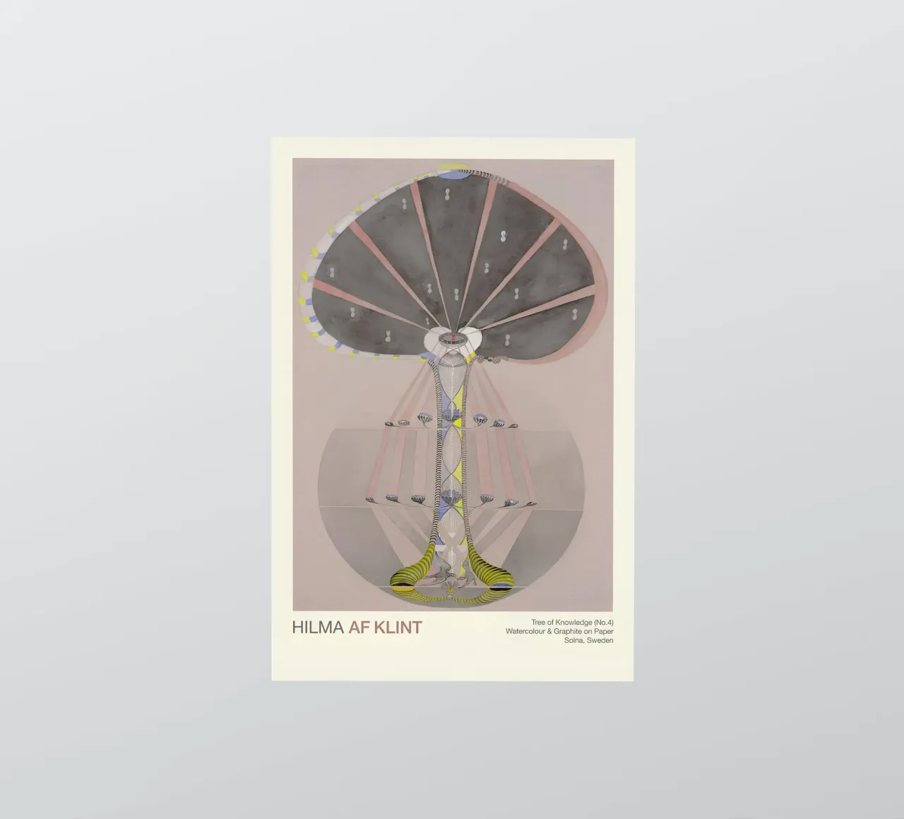 Hilma af Klint "Tree of Knowledge No. 4" Abstract Rooted sticker by homdeco