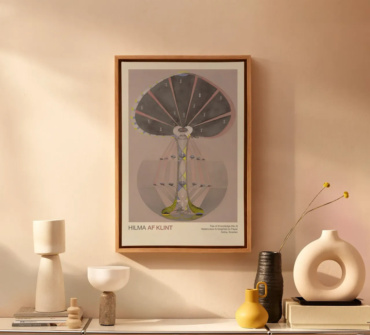 Hilma af Klint "Albero della conoscenza n. 4" Radici astratte tela da homdeco