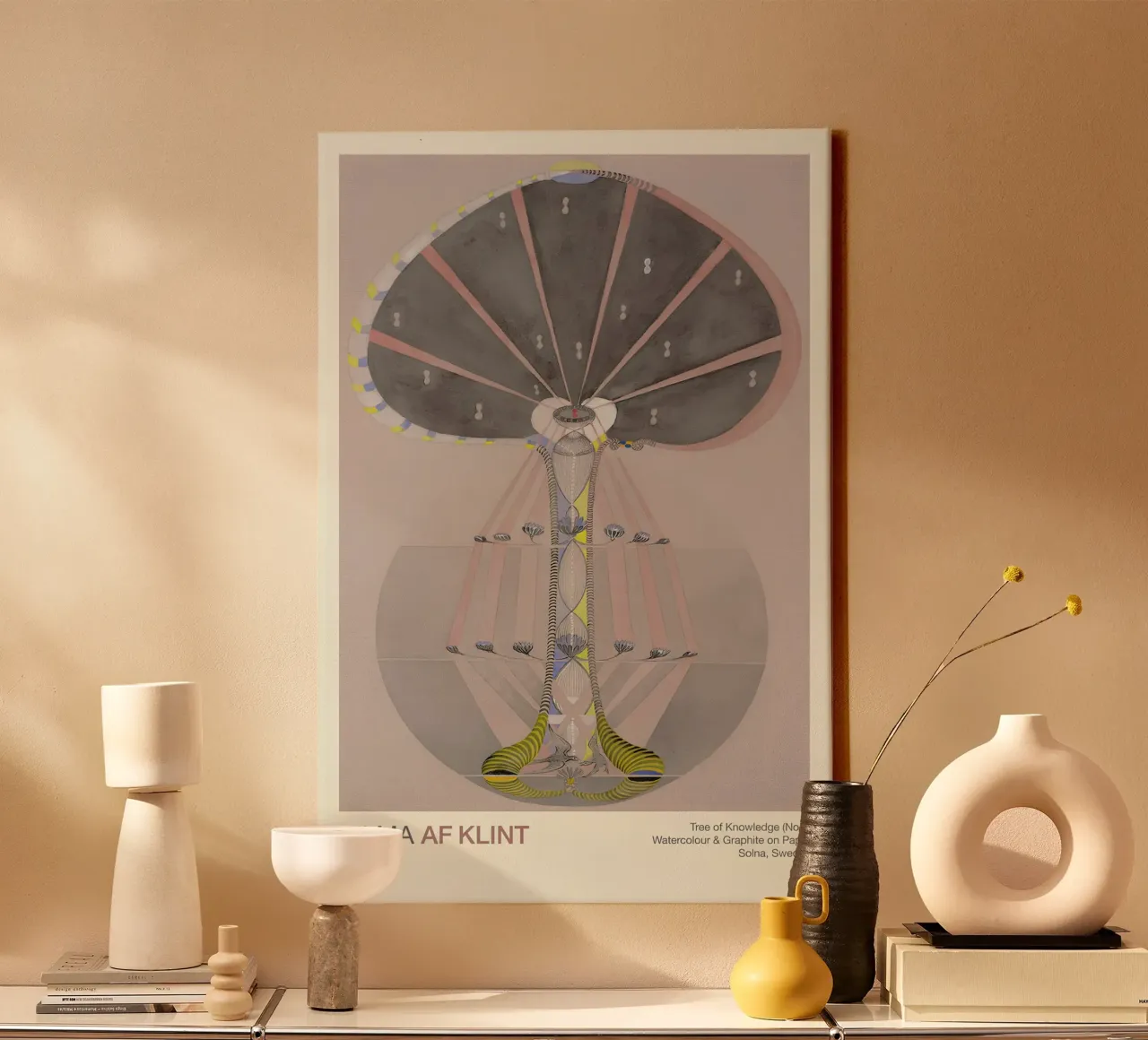 Hilma af Klint "Albero della conoscenza n. 4" Radici astratte tela da homdeco