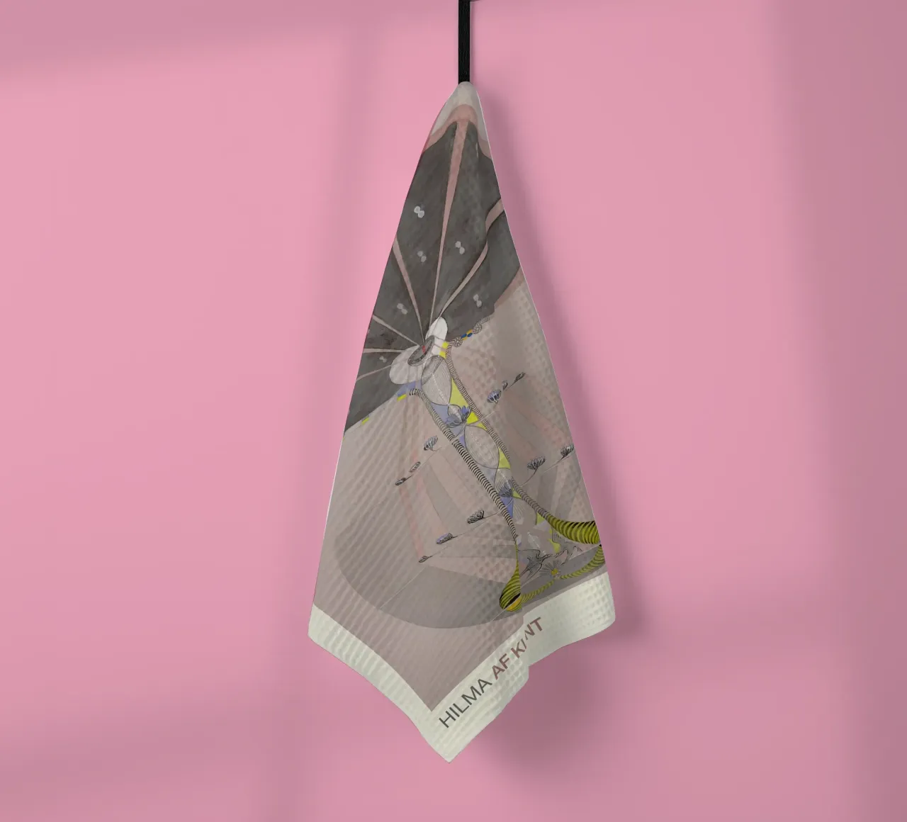 Hilma af Klint "Tree of Knowledge No. 4" Abstract Rooted tea towel by homdeco