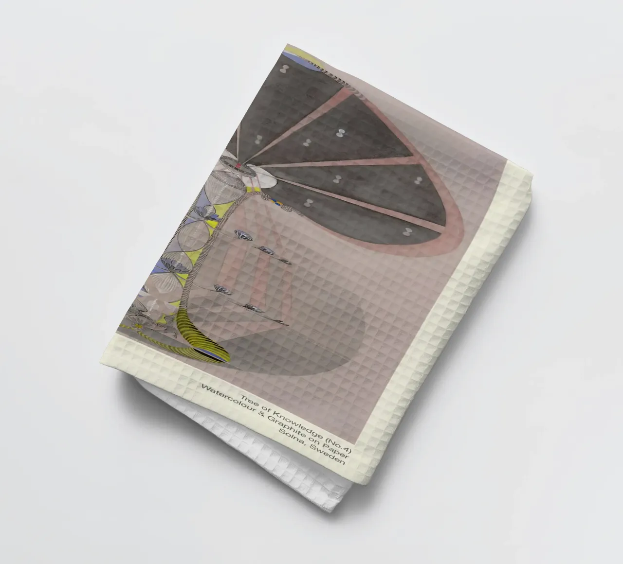 Hilma af Klint "Tree of Knowledge No. 4" Abstract Rooted tea towel by homdeco