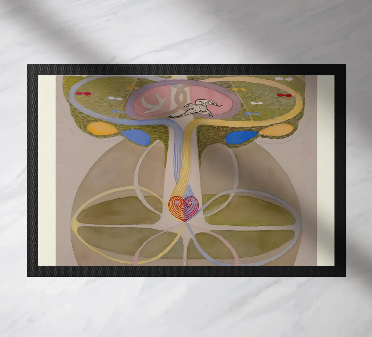Hilma af Klint "Tree of Knowledge No. 1" Abstract Life doormat by homdeco