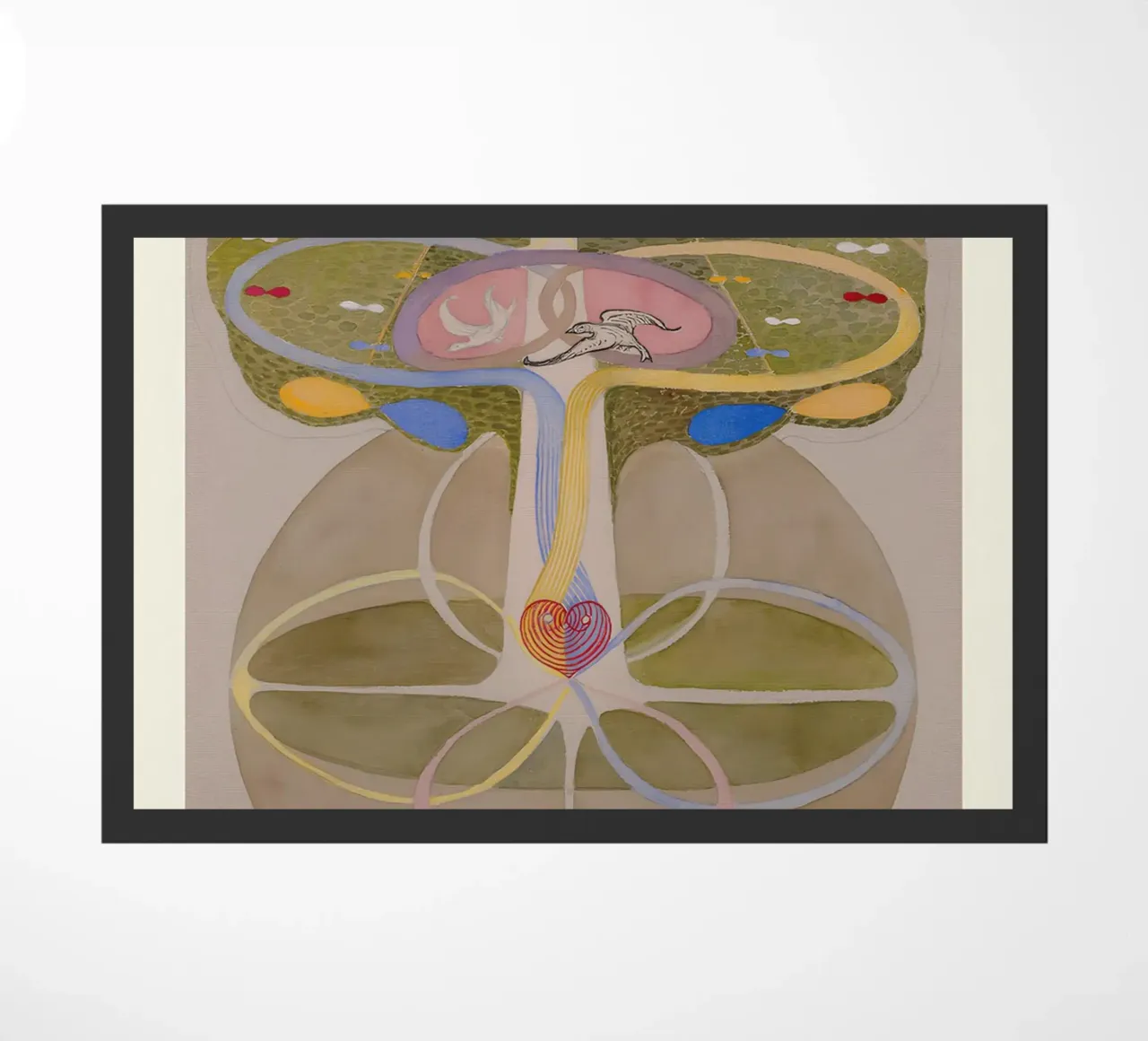 Hilma af Klint "Tree of Knowledge No. 1" Abstract Life doormat by homdeco