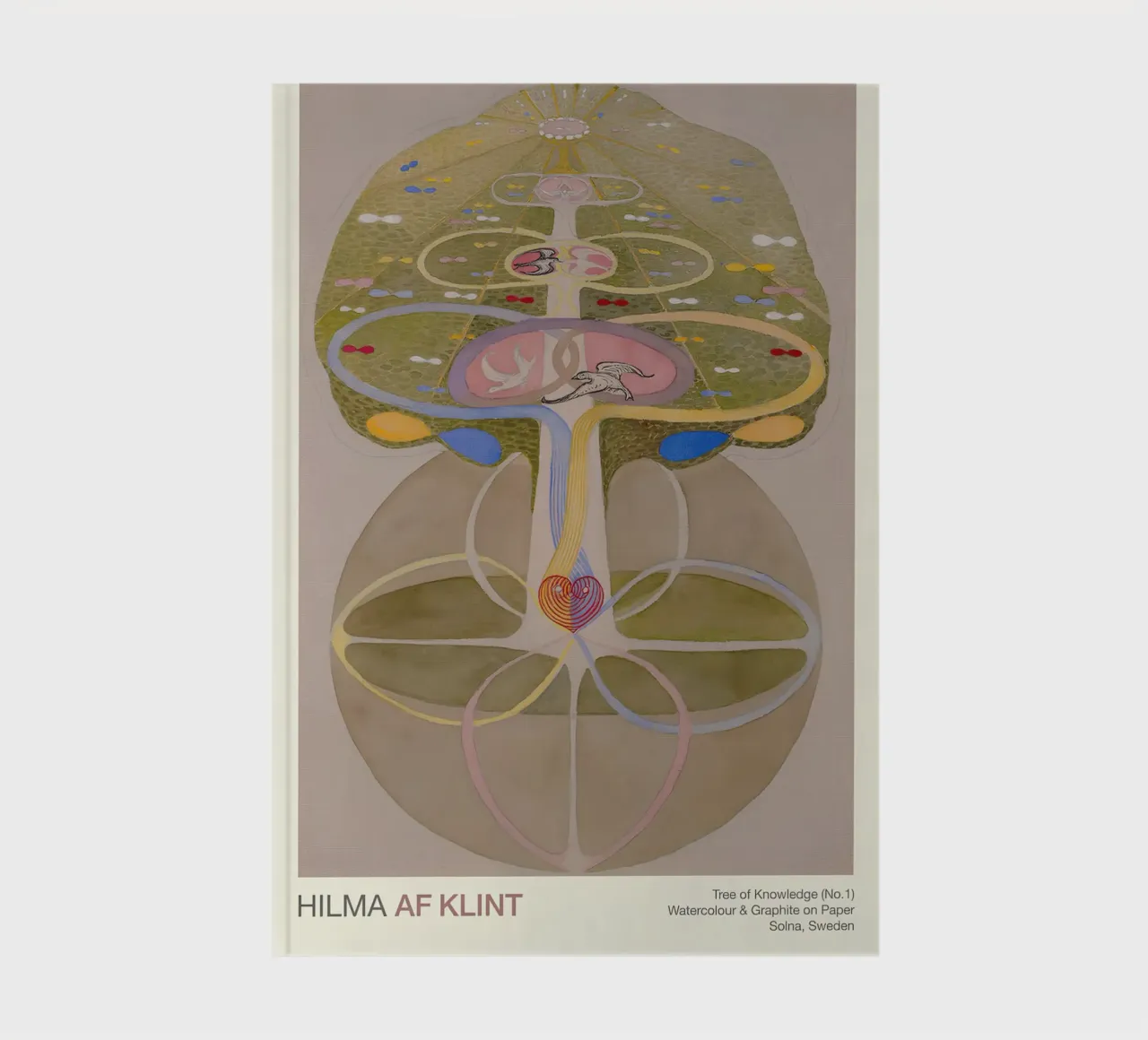 Hilma af Klint "L'arbre de la connaissance n° 1" Vie abstraite carnet de notes de homdeco