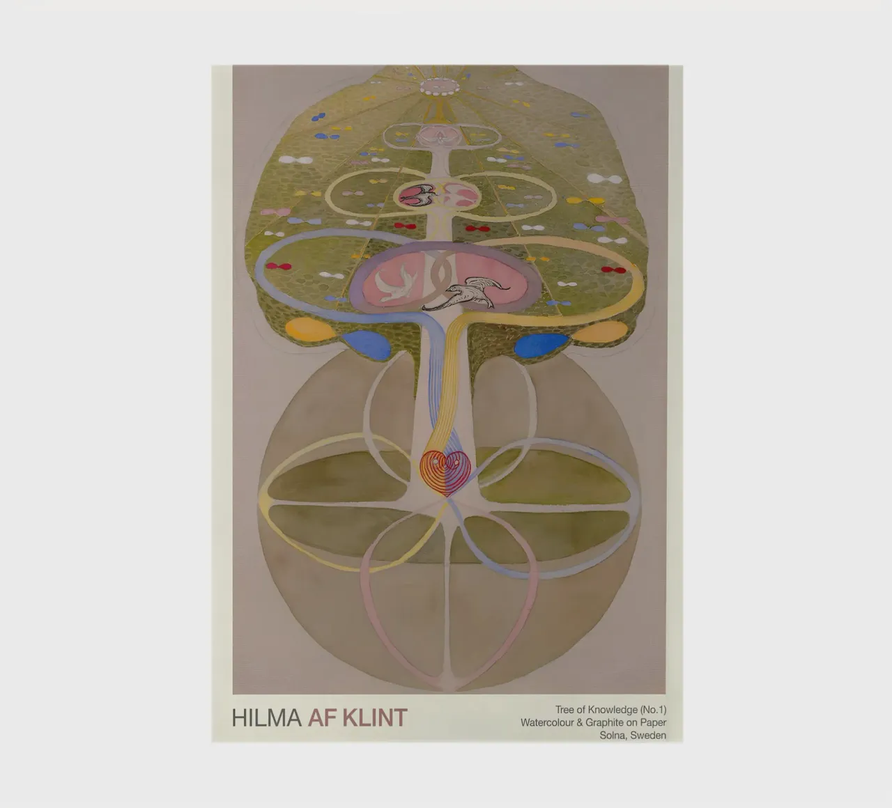 Hilma af Klint "L'arbre de la connaissance n° 1" Vie abstraite carnet de notes de homdeco