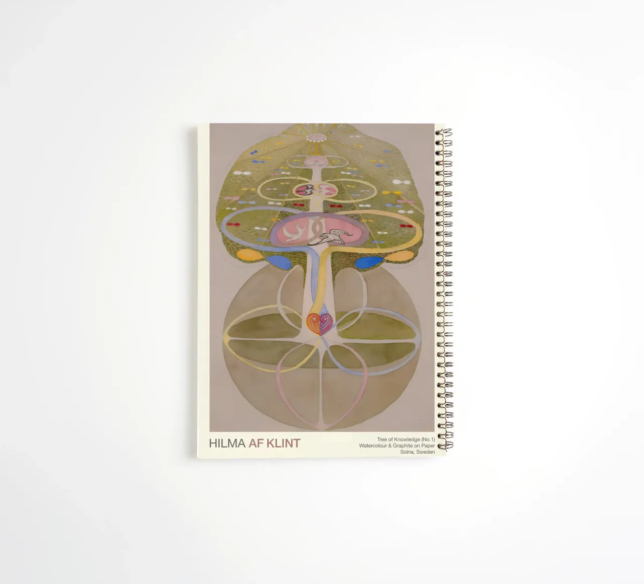 Hilma af Klint "Tree of Knowledge No. 1" Abstract Life spiral notebook by homdeco