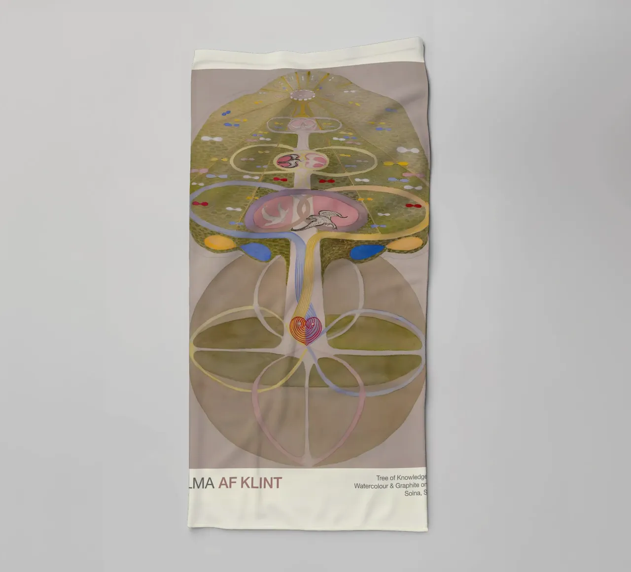 Hilma af Klint "Tree of Knowledge No. 1" Abstract Life towel by homdeco
