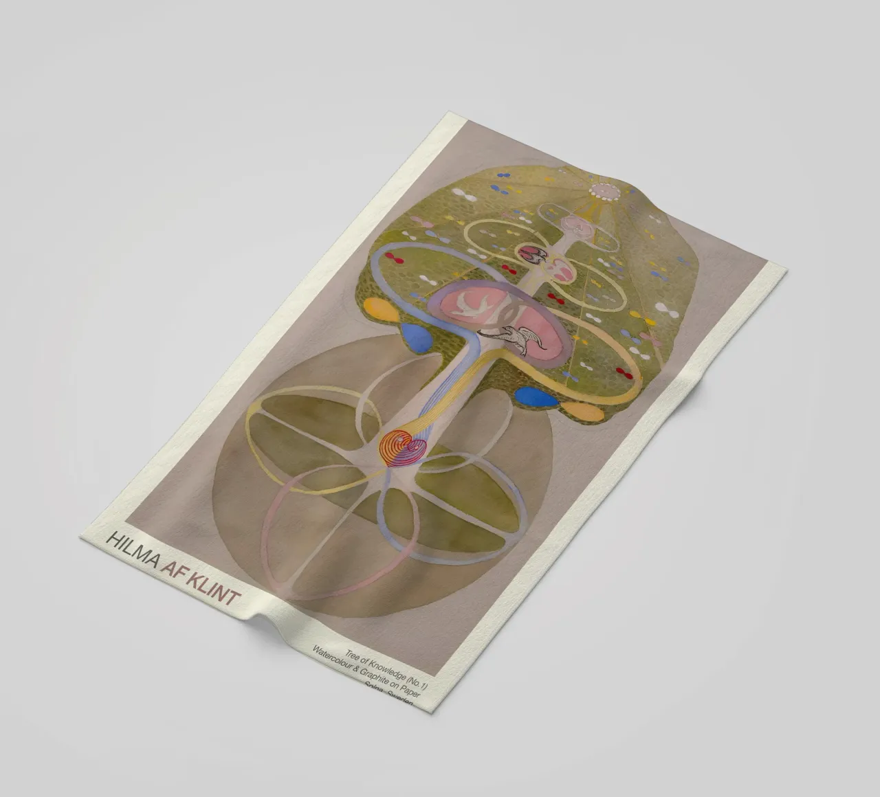 Hilma af Klint "Albero della conoscenza n. 1" Vita astratta telo mare da homdeco