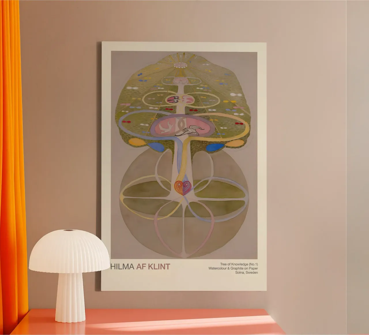 Hilma af Klint "Tree of Knowledge No. 1" Abstract Life canvas by homdeco