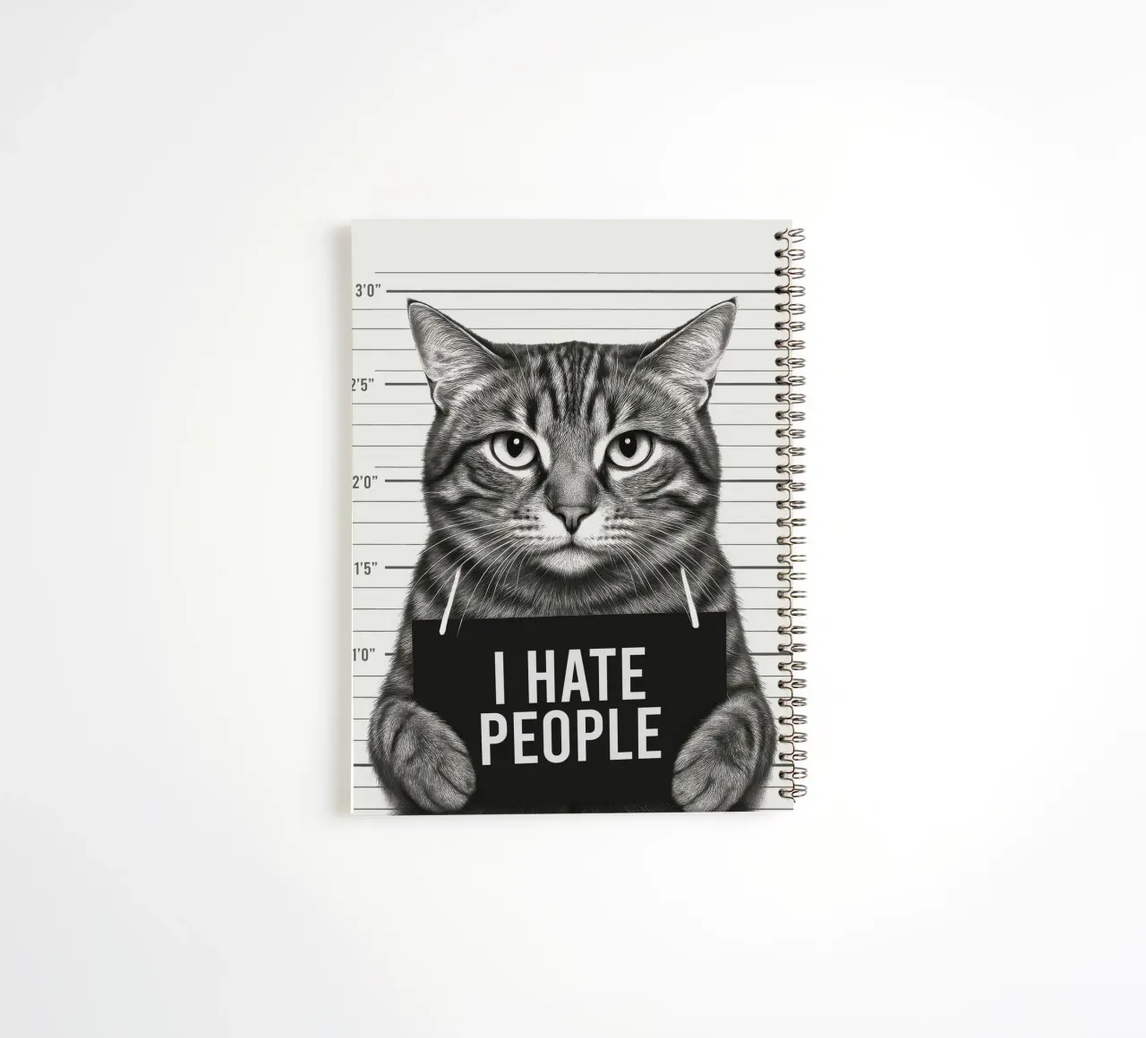 Guilty of Not Loving Human spiral notebook by NextPixel