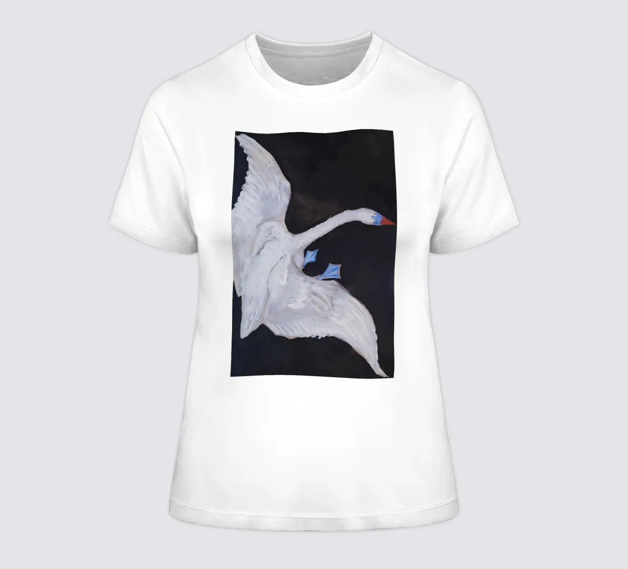 Hilma af Klint "Swan" Dynamic Flight Abstract Art women's fitted t-shirt by homdeco