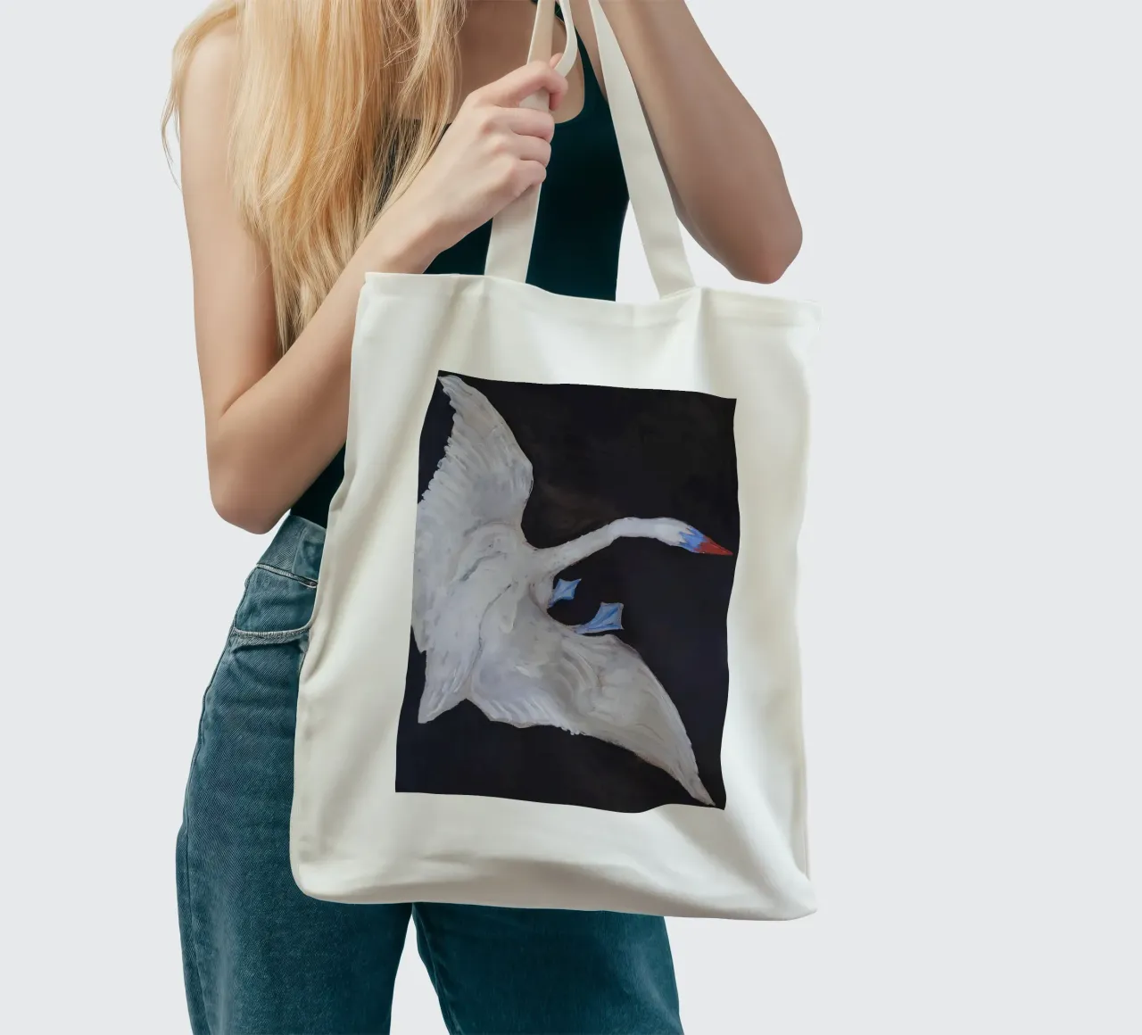 Hilma af Klint "Swan" Dynamic Flight Abstract Art tote bag by homdeco