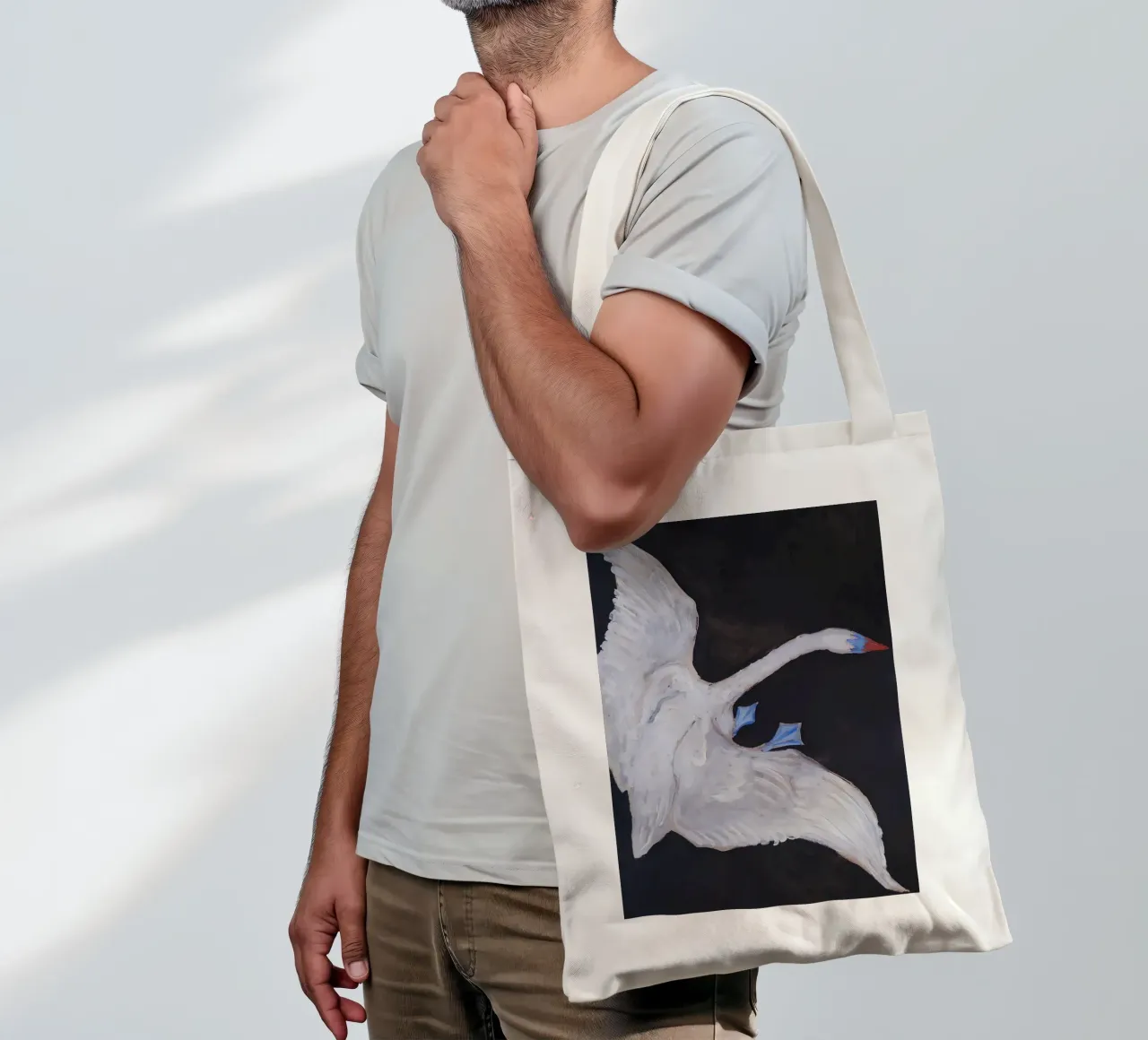 Hilma af Klint "Swan" Dynamic Flight Abstract Art tote bag by homdeco