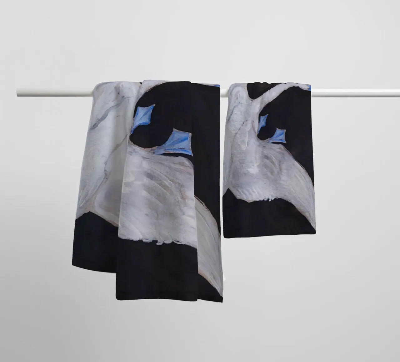 Hilma af Klint "Swan" Dynamic Flight Abstract Art towel by homdeco