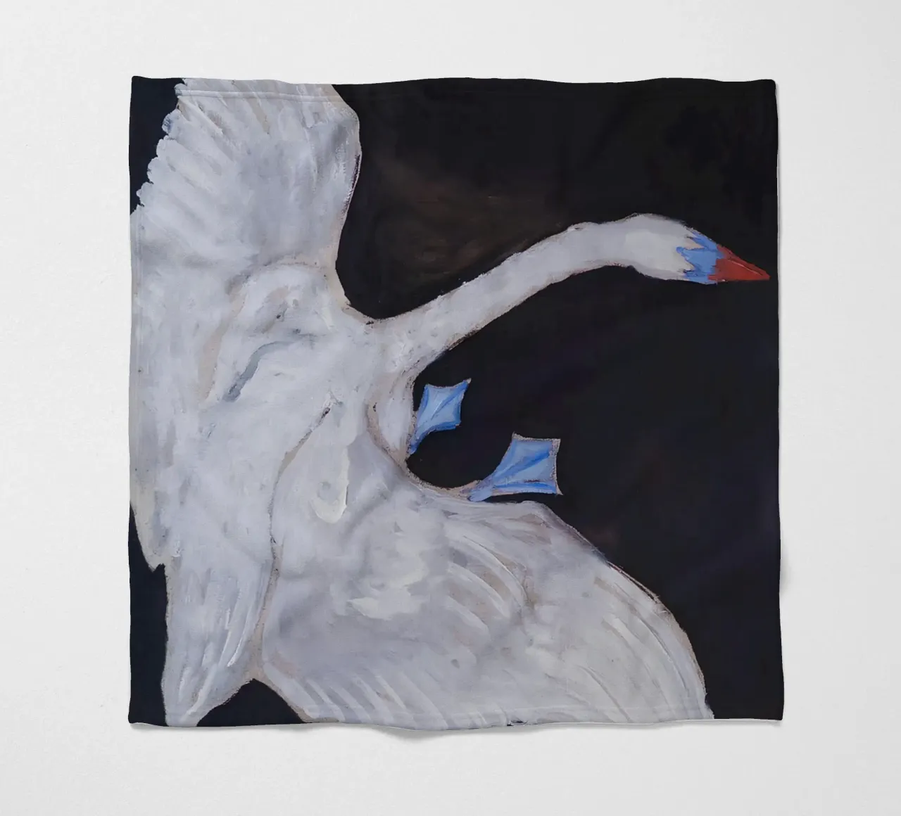 Hilma af Klint "Swan" Dynamic Flight Abstract Art fleece blanket by homdeco