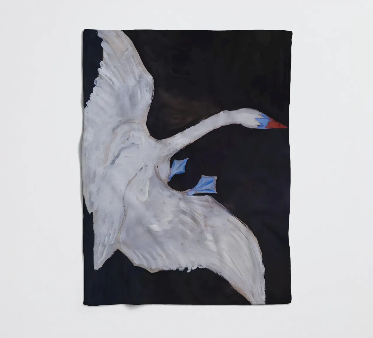 Hilma af Klint "Swan" Dynamic Flight Abstract Art fleece blanket by homdeco