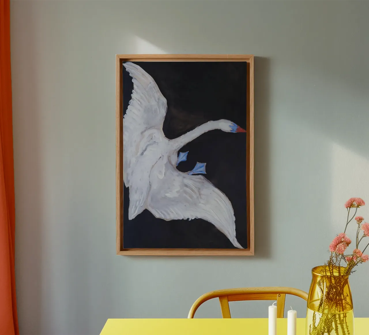 Hilma af Klint "Swan" Dynamic Flight Abstract Art canvas by homdeco