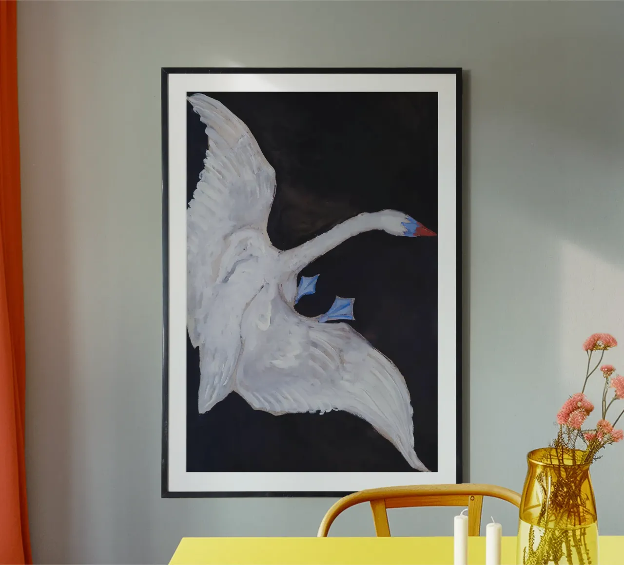 Hilma af Klint "Swan" Dynamic Flight Abstract Art hahnemühle by homdeco