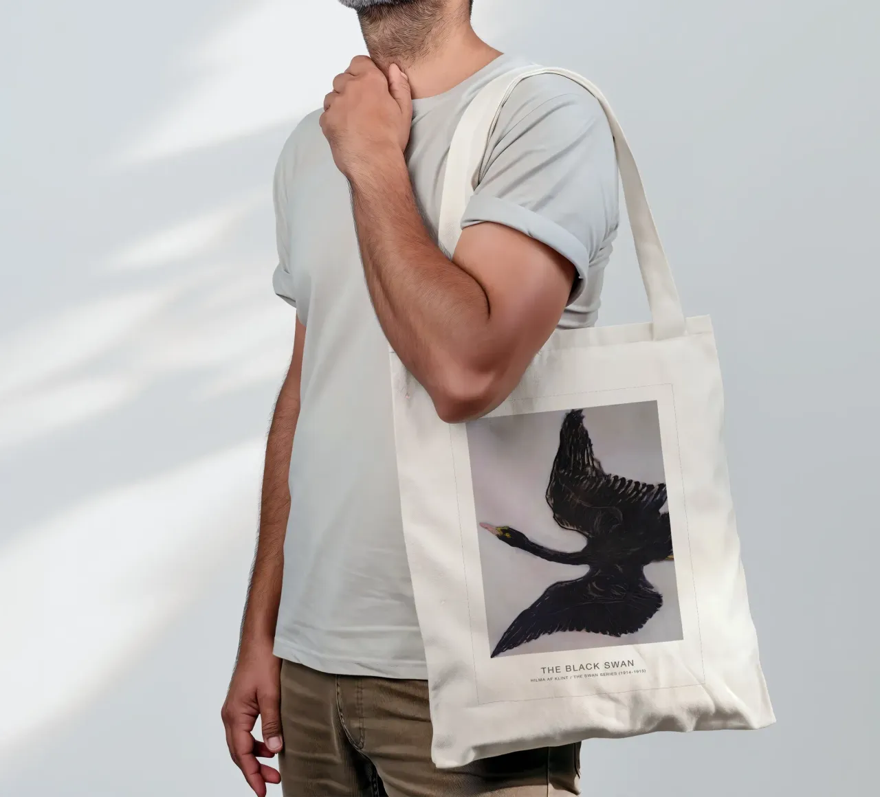 Hilma af Klint "Black Swan" Dynamic Flight Print tote bag by homdeco