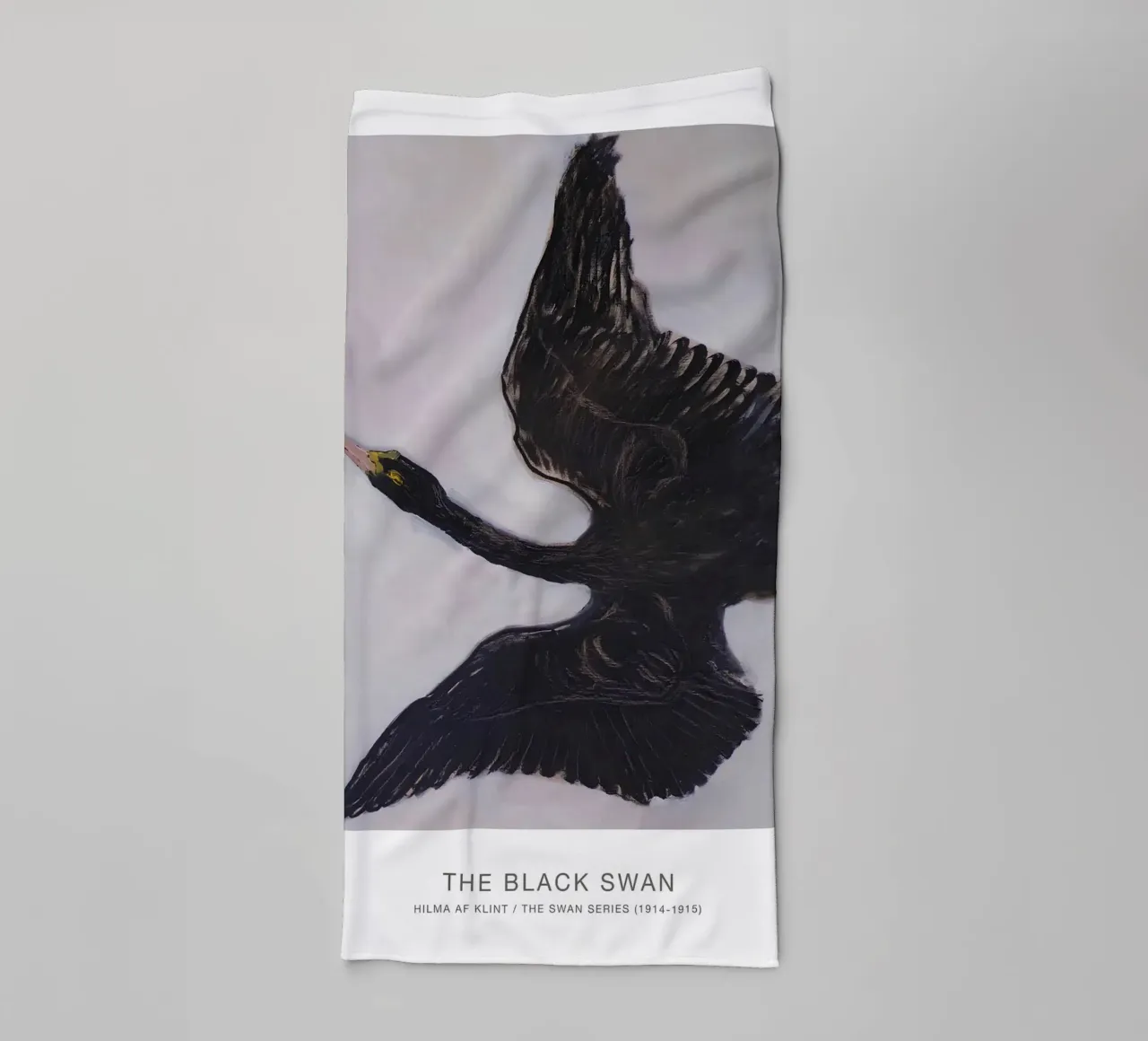 Hilma af Klint "Black Swan" Dynamic Flight Print serviette de bain de homdeco