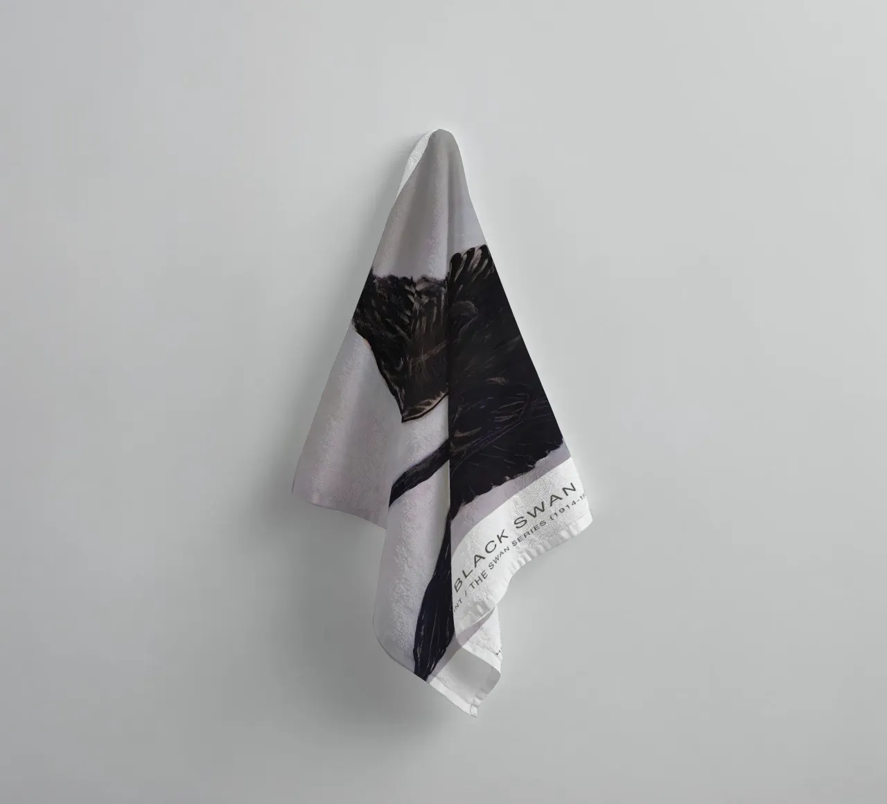 Hilma af Klint "Black Swan" Dynamic Flight Print towel by homdeco