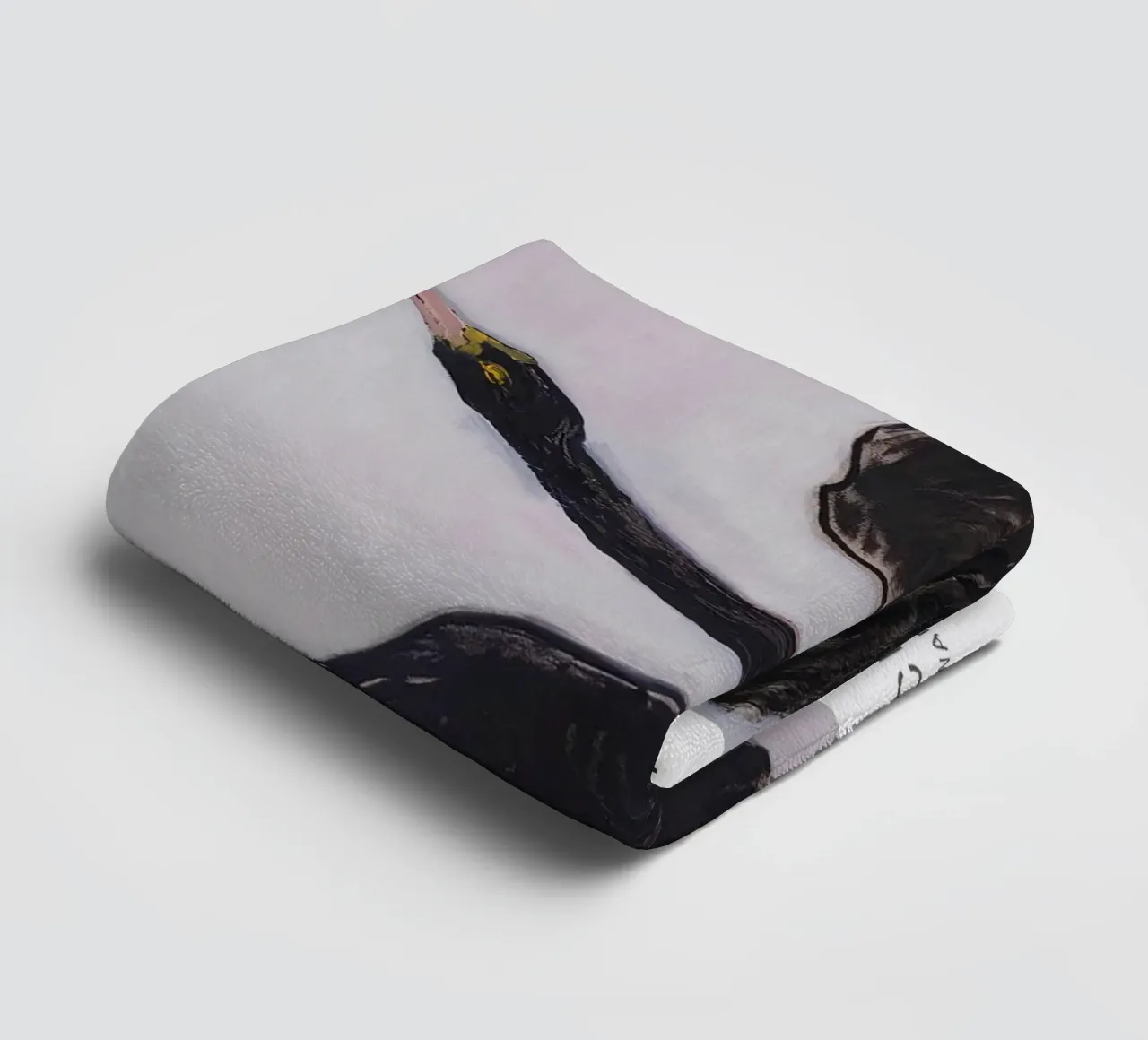 Hilma af Klint "Black Swan" Dynamic Flight Print serviette de bain de homdeco