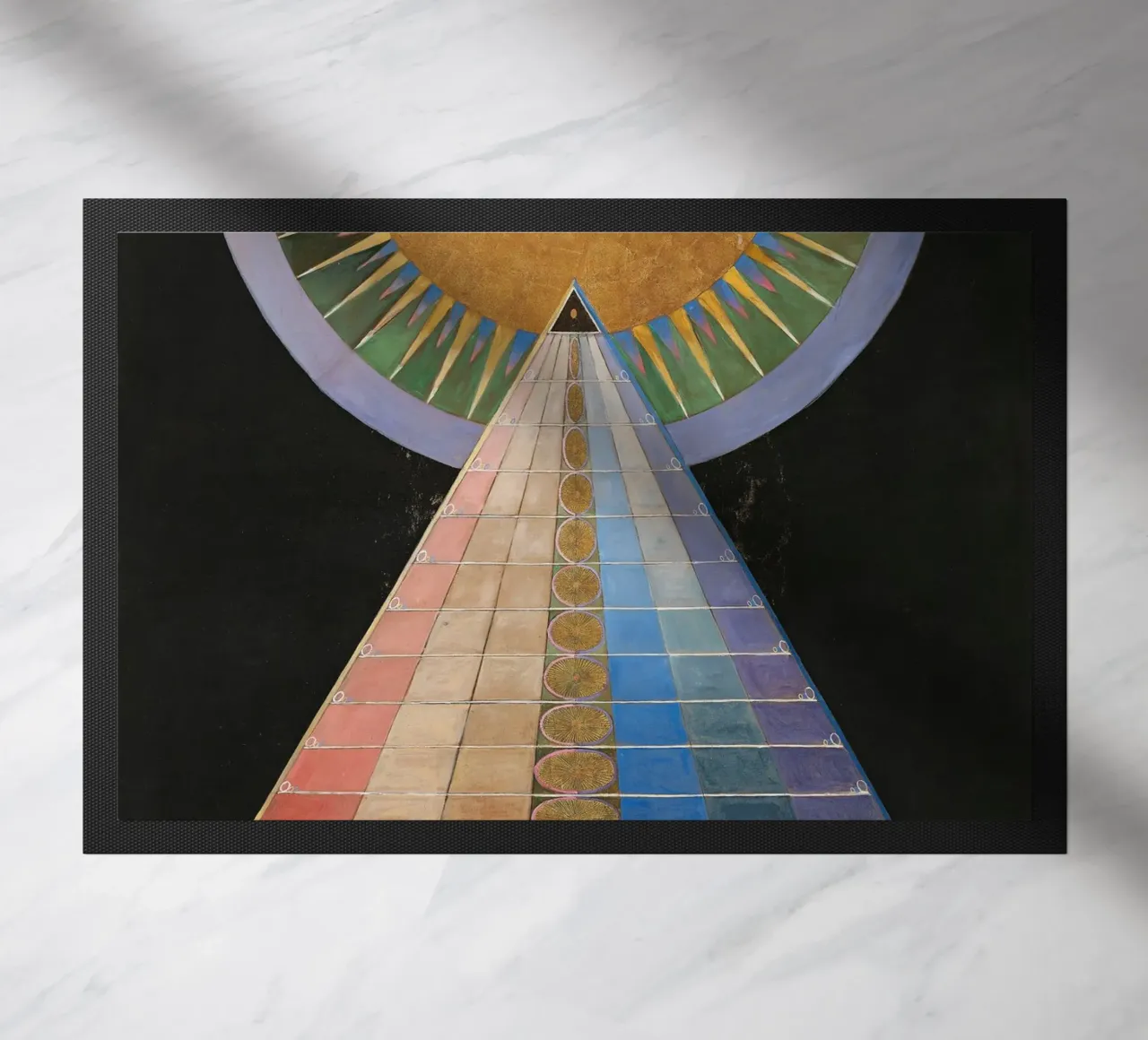 Hilma af Klint "Retablo nº 1" Viaje espiritual Imprimir felpudo de homdeco