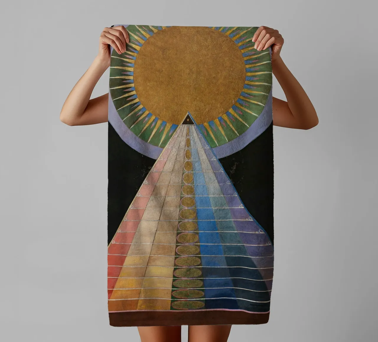 Hilma af Klint "Altarpiece No. 1" Spiritual Journey Print towel by homdeco