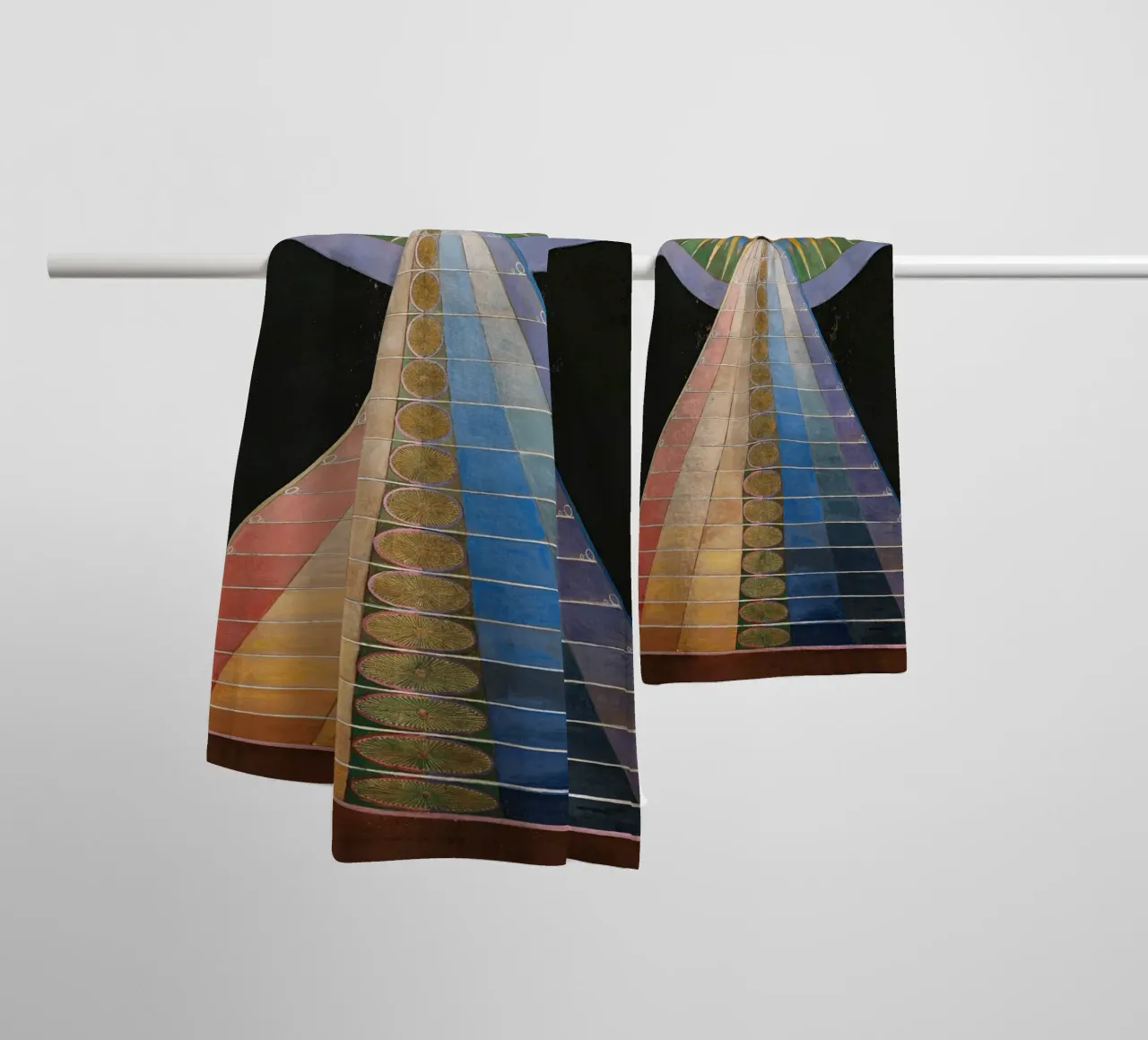 Hilma af Klint "Altarpiece No. 1" Spiritual Journey Print towel by homdeco