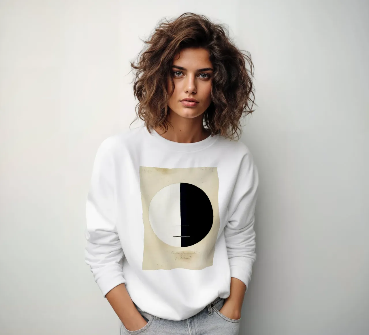 Hilma af Klint "Le point de vue de Bouddha" Yin Yang Abstrait sweat de homdeco