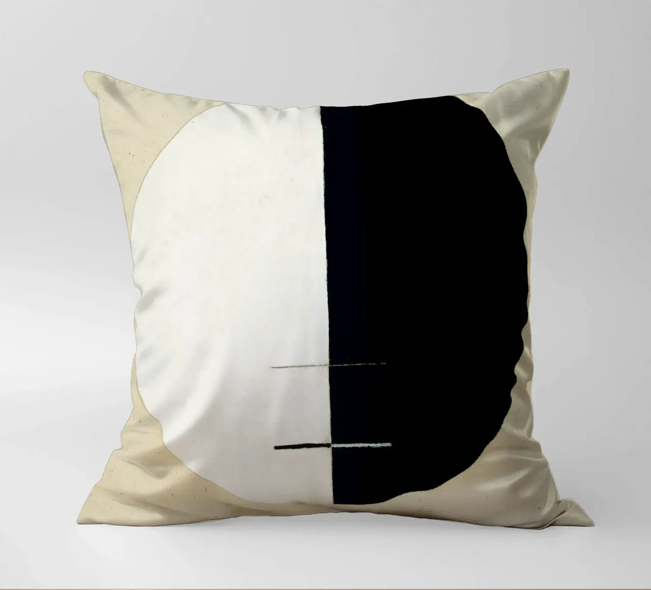 Hilma af Klint "Le point de vue de Bouddha" Yin Yang Abstrait coussin de homdeco