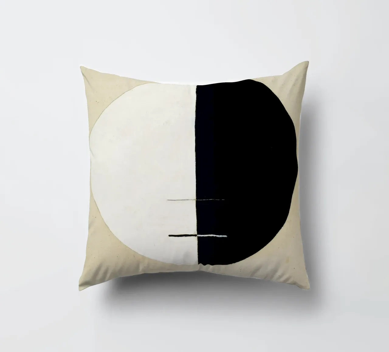 Hilma af Klint "Le point de vue de Bouddha" Yin Yang Abstrait coussin de homdeco