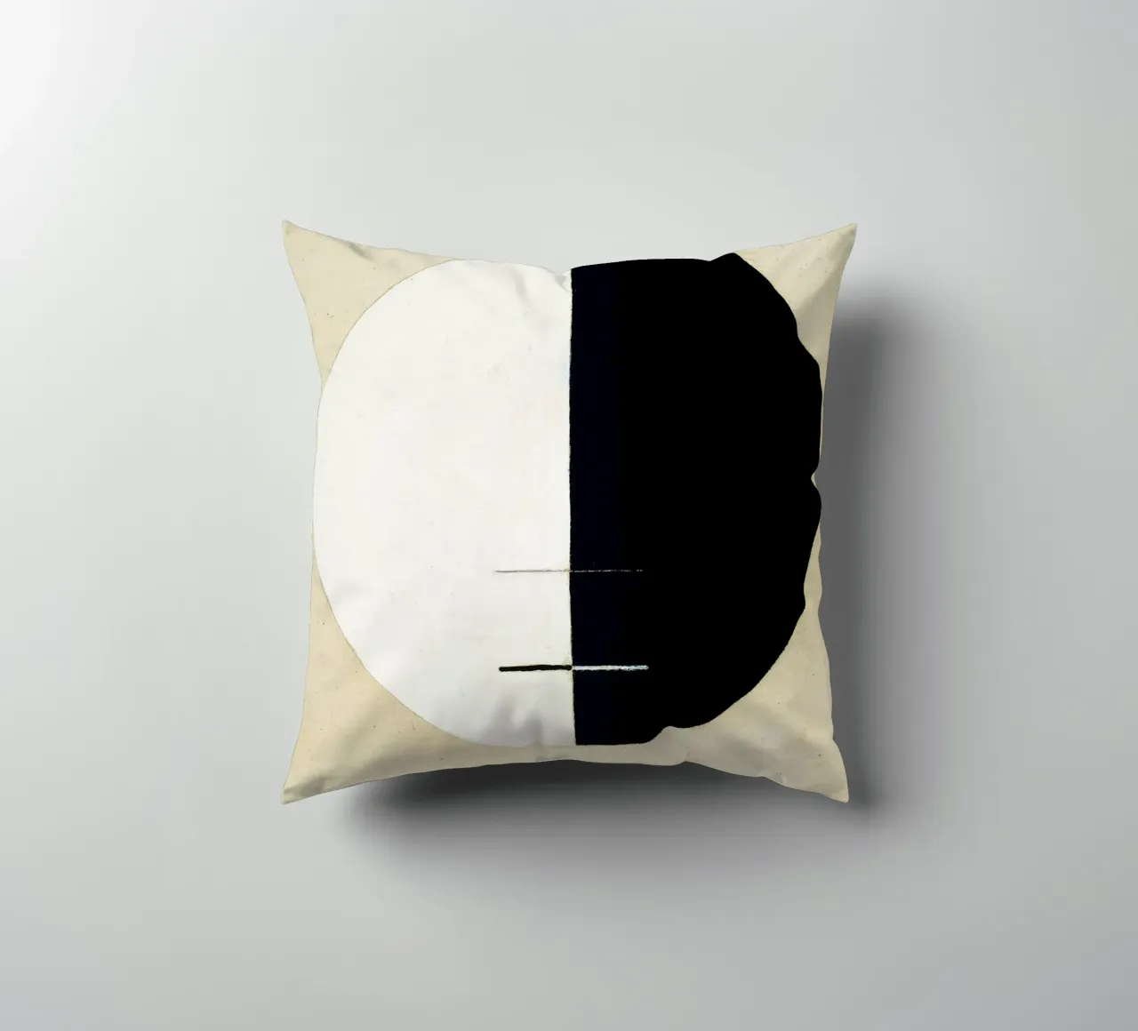 Hilma af Klint "Le point de vue de Bouddha" Yin Yang Abstrait coussin de homdeco