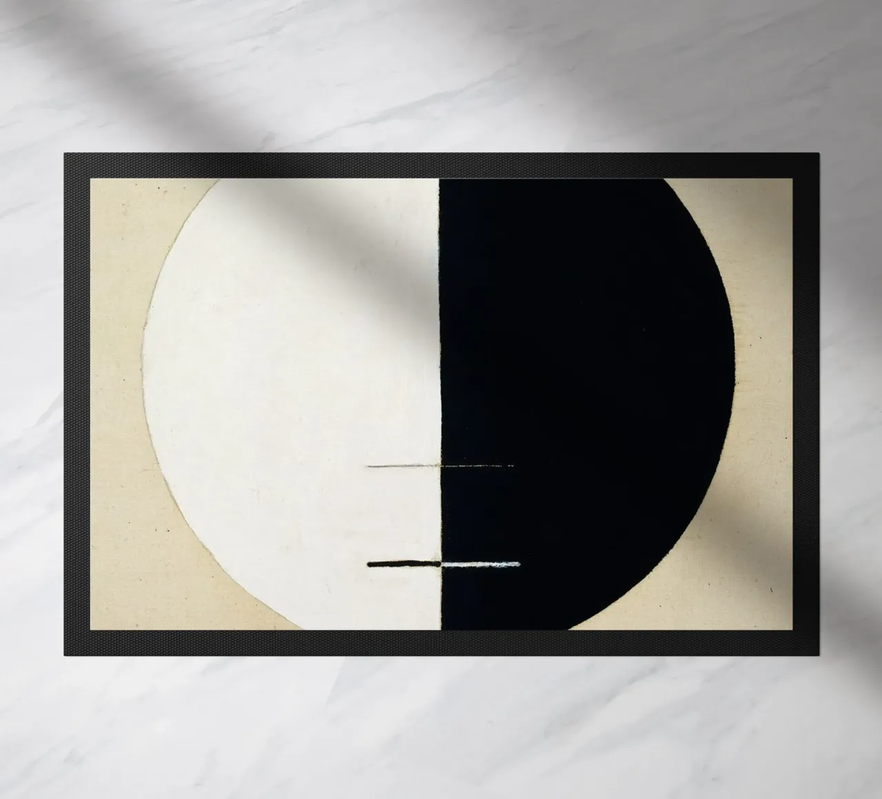 Hilma af Klint "Le point de vue de Bouddha" Yin Yang Abstrait paillasson de homdeco