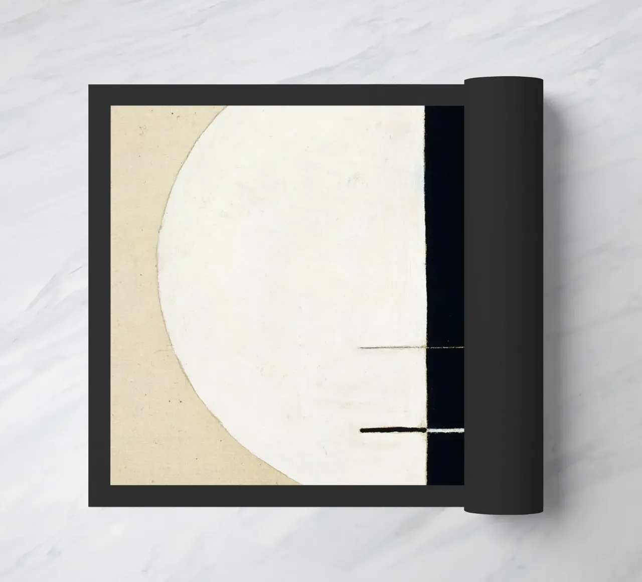 Hilma af Klint "Le point de vue de Bouddha" Yin Yang Abstrait paillasson de homdeco