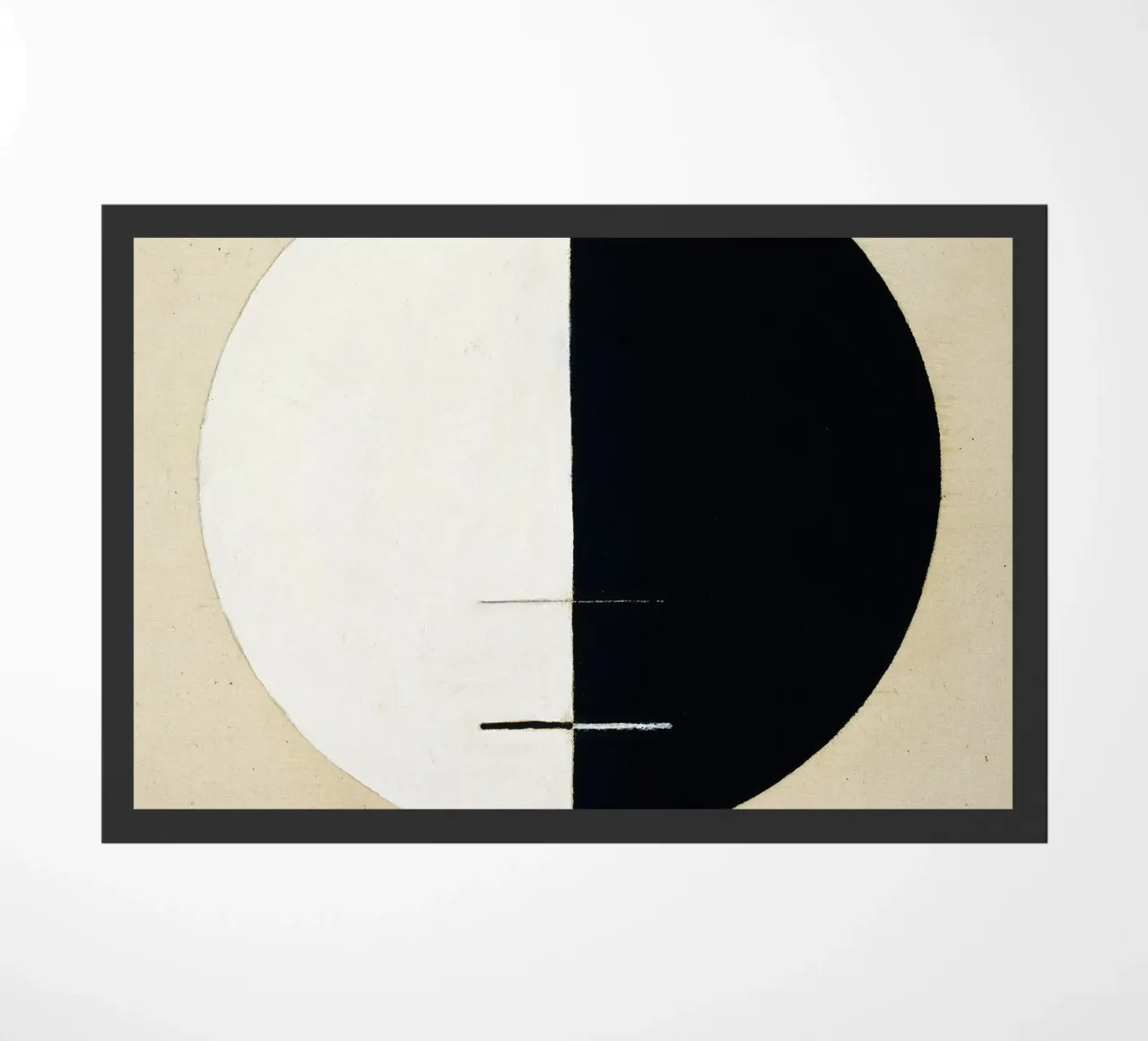 Hilma af Klint "Le point de vue de Bouddha" Yin Yang Abstrait paillasson de homdeco
