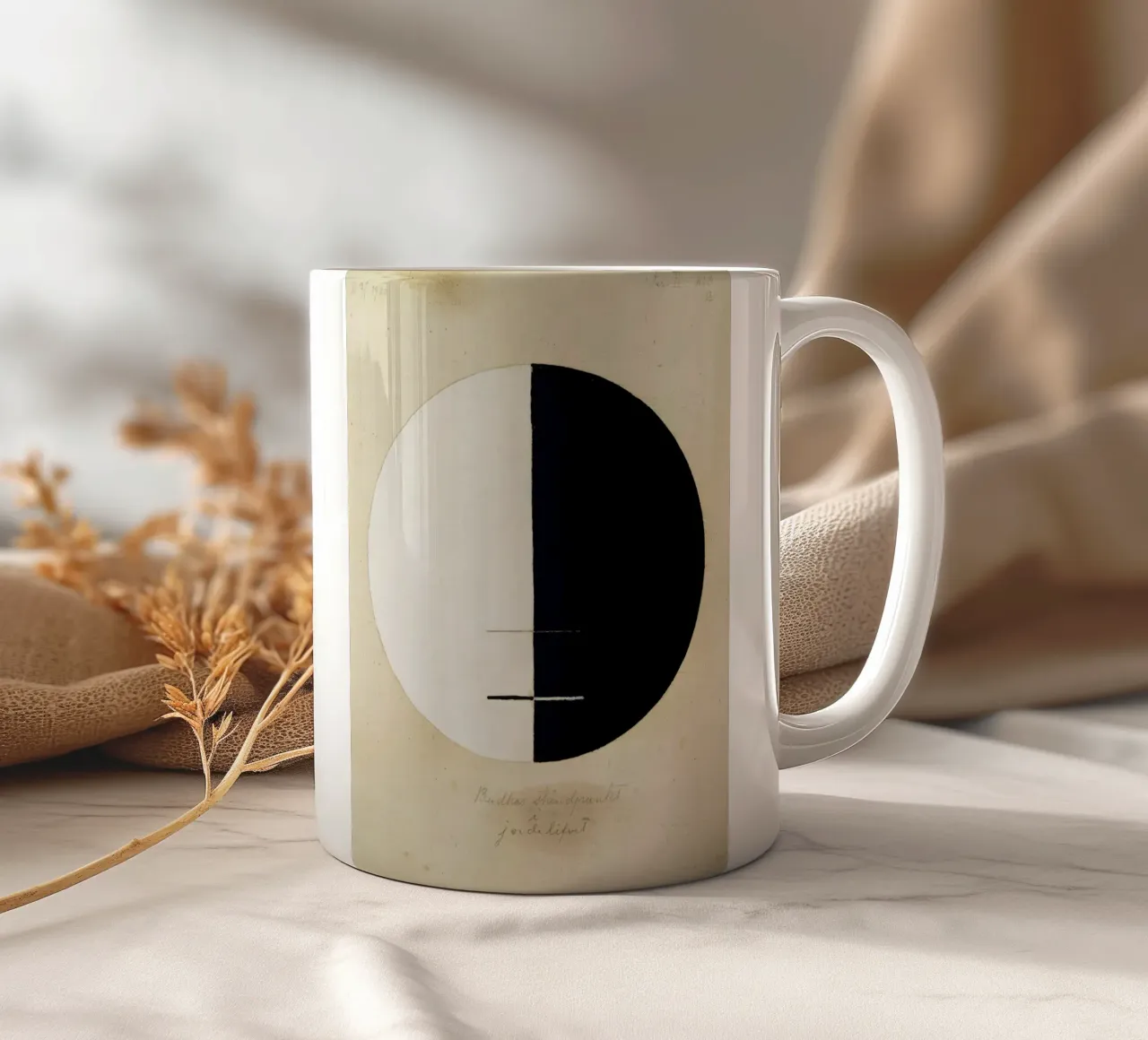 Hilma af Klint "Le point de vue de Bouddha" Yin Yang Abstrait mug en céramique de homdeco