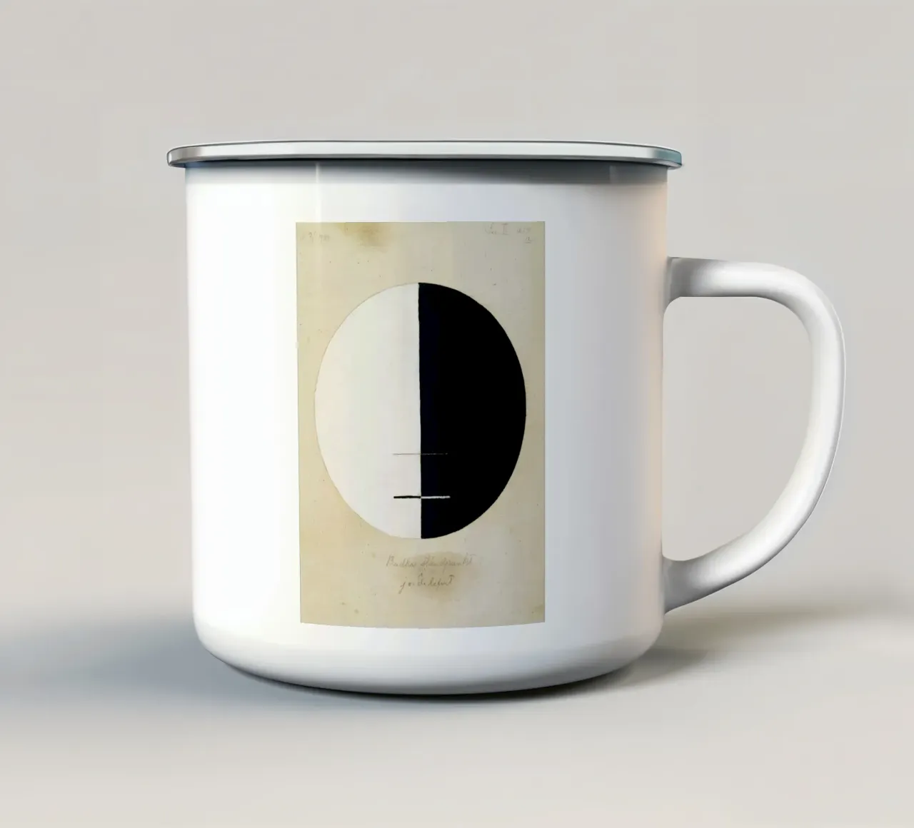 Hilma af Klint "Le point de vue de Bouddha" Yin Yang Abstrait mug en émail de homdeco