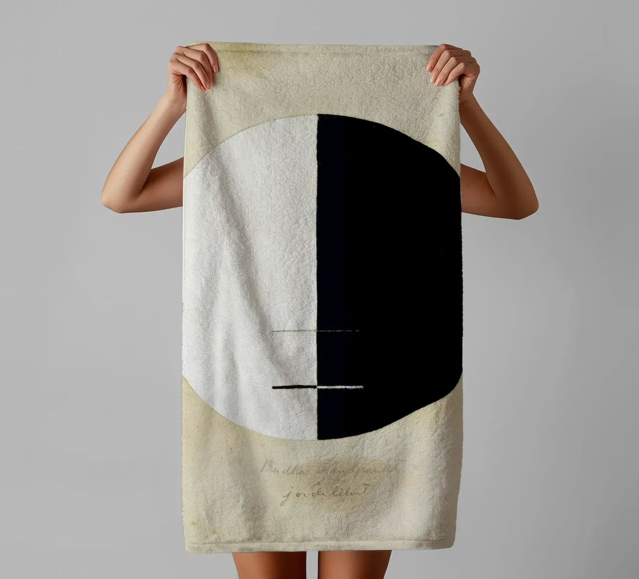 Hilma af Klint "Le point de vue de Bouddha" Yin Yang Abstrait serviette de bain de homdeco