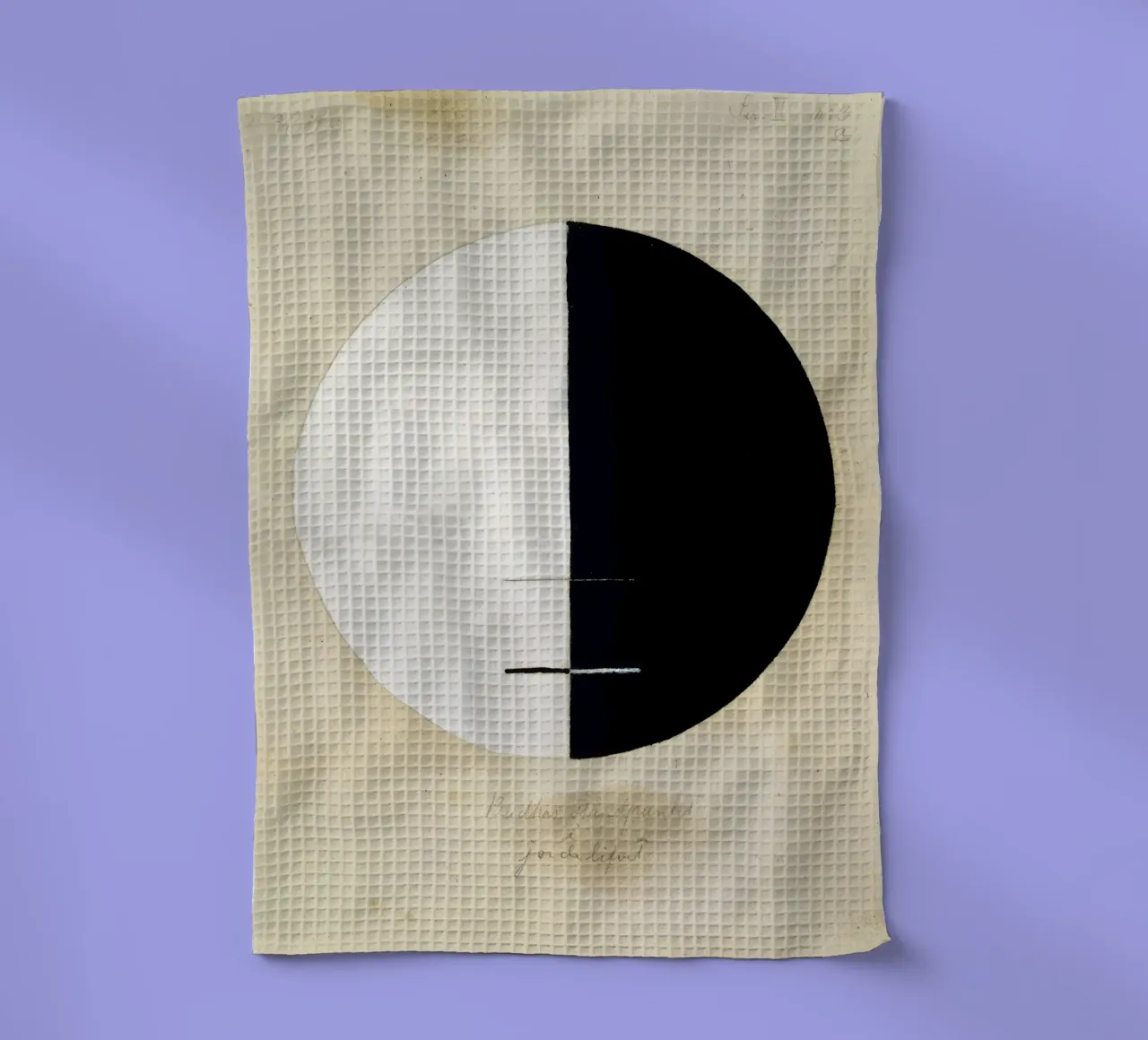 Hilma af Klint "Le point de vue de Bouddha" Yin Yang Abstrait torchon de homdeco