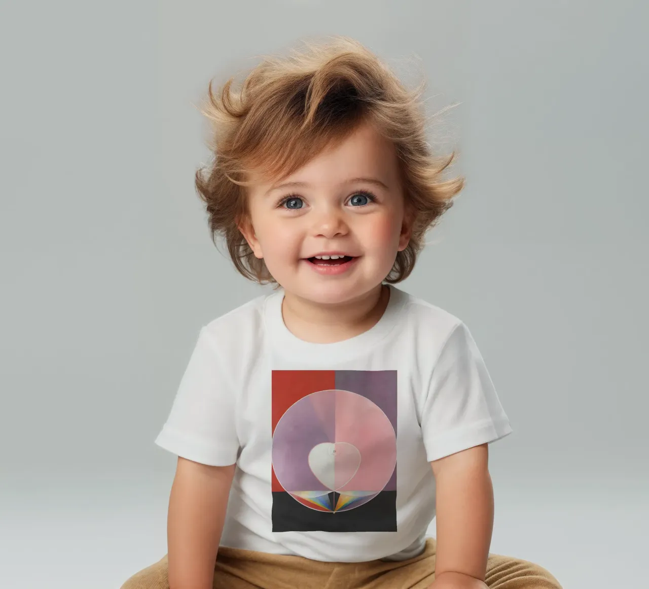 Hilma af Klint "Colombe n. 2" Simbolo d'amore astratto maglietta neonato da homdeco