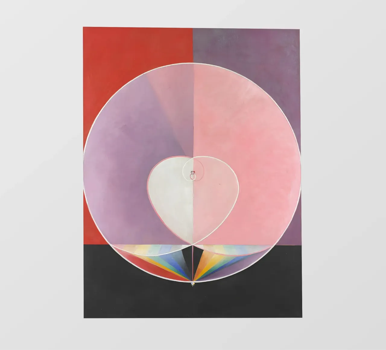 Hilma af Klint "Colombe n. 2" Simbolo d'amore astratto pellicola backlit da homdeco
