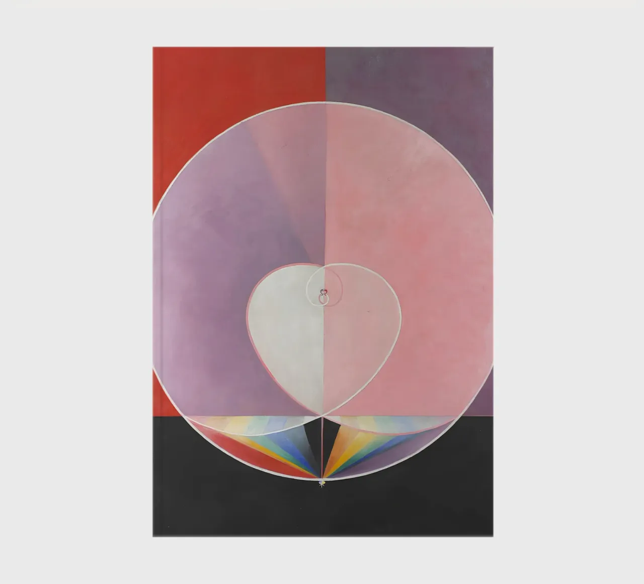 Hilma af Klint "Doves No. 2" Abstract Love Symbol notebook by homdeco
