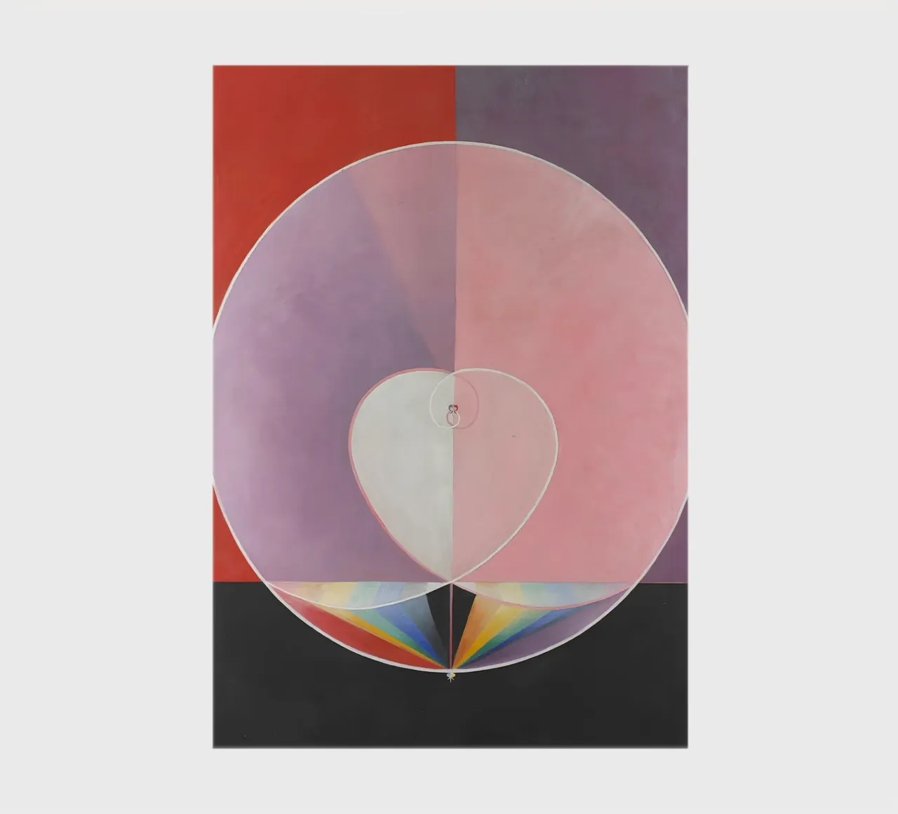 Hilma af Klint "Doves No. 2" Abstract Love Symbol notebook by homdeco