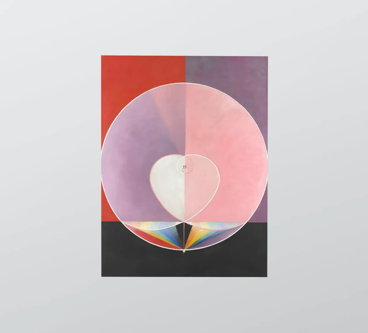 Hilma af Klint "Tauben Nr. 2" Abstraktes Liebessymbol Sticker von homdeco