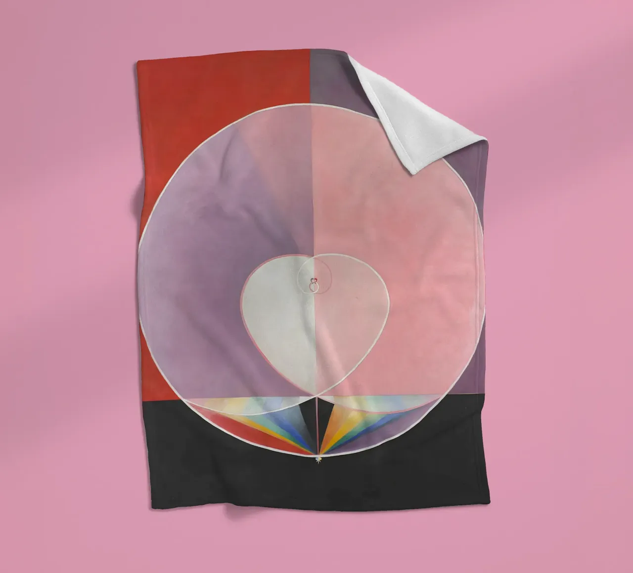 Hilma af Klint "Colombe n. 2" Simbolo d'amore astratto coperta in pile da homdeco